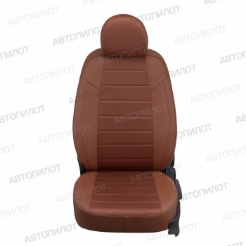 8 249 р. Чехлы сидений (экокожа/алькантара) Автопилот Chevrolet Lacetti хэтчбек (2002-2013) (коричневый)  с доставкой в г. Кемерово. Увеличить фотографию 4