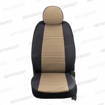 7 999 р. Чехлы сидений (экокожа, п.сп трансформер) Автопилот Chevrolet Orlando (2011-2018) (черный/темно-бежевый)  с доставкой в г. Кемерово. Увеличить фотографию 4