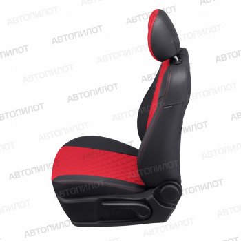 14 249 р.  Чехлы сидений (экокожа) Автопилот Ромб  Daewoo Matiz ( M100,  M150,  M200,  M250,  M300) (1998-2016) дорестайлинг, рестайлинг, дорестайлинг, рестайлинг (черный/красный)  с доставкой в г. Кемерово. Увеличить фотографию 2