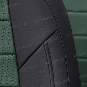 12 799 р. Чехлы сидений (экокожа, горбы) Автопилот  Daewoo Nexia  дорестайлинг (1995-2008) (черный/зеленый)  с доставкой в г. Кемерово. Увеличить фотографию 2