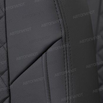 8 499 р. Чехлы сидений (экокожа, горбы) Автопилот Ромб Daewoo Nexia дорестайлинг (1995-2008) (черный)  с доставкой в г. Кемерово. Увеличить фотографию 2