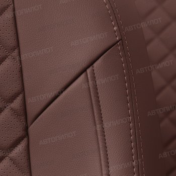8 249 р. Чехлы сидений (экокожа, горбы) Автопилот Ромб  Daewoo Nexia  дорестайлинг (1995-2008) (темно-коричневый)  с доставкой в г. Кемерово. Увеличить фотографию 5
