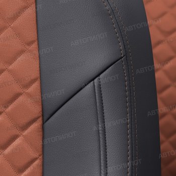 13 399 р. Чехлы сидений (экокожа/алькантара, горбы) Автопилот Ромб  Daewoo Nexia  дорестайлинг (1995-2008) (черный/коричневый)  с доставкой в г. Кемерово. Увеличить фотографию 2