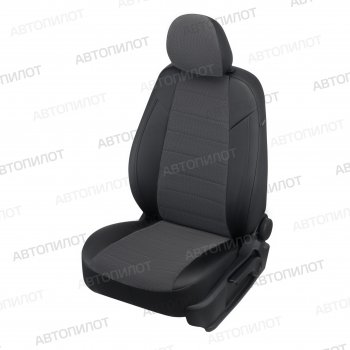 Чехлы сидений (экокожа/велюр, с подголовниками) Автопилот Daewoo Nexia рестайлинг (2008-2015) (черный/федерер)
