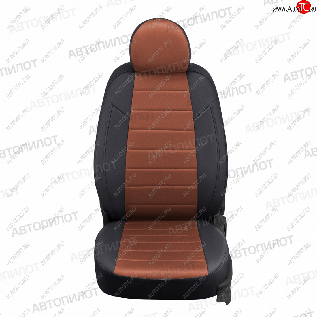 15 999 р. Чехлы сидений (экокожа/алькантара, 7 мест) Автопилот  Dodge Grand Caravan (2007-2020) дорестайлинг, рестайлинг (черный/коричневый)  с доставкой в г. Кемерово