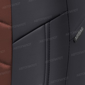 12 799 р. Чехлы сидений (экокожа/алькантара, Comfort-40/60, Г-подг.) Автопилот  Fiat Albea  170 (2002-2012) седан (черный/шоколад)  с доставкой в г. Кемерово. Увеличить фотографию 4