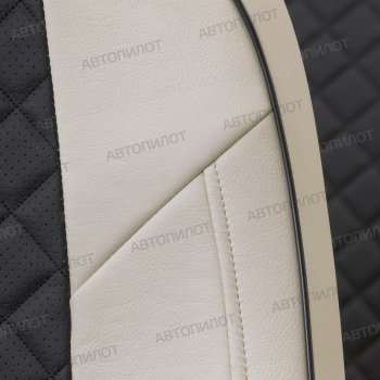 13 399 р. Чехлы сидений (экокожа) Автопилот Ромб  Ford Explorer  U251 (2006-2010) 5 дв. (белый/черный)  с доставкой в г. Кемерово. Увеличить фотографию 5