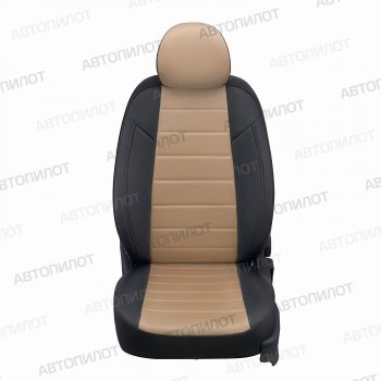 12 799 р. Чехлы сидений (экокожа/алькантара) Автопилот  Ford Fiesta  6 (2008-2019) хэтчбэк 3 дв. дорестайлинг, хэтчбэк 5 дв. дорестайлинг, седан рестайлинг, хэтчбэк 3 дв. рестайлинг, хэтчбэк 5 дв. рестайлинг (черный/бежевый)  с доставкой в г. Кемерово. Увеличить фотографию 2