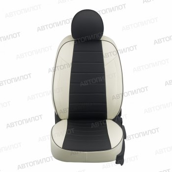 8 249 р. Чехлы сидений (Comfort, экокожа) Автопилот Ford Focus 2 хэтчбэк 3 дв. дорестайлинг (2004-2007) (белый/черный)  с доставкой в г. Кемерово. Увеличить фотографию 3