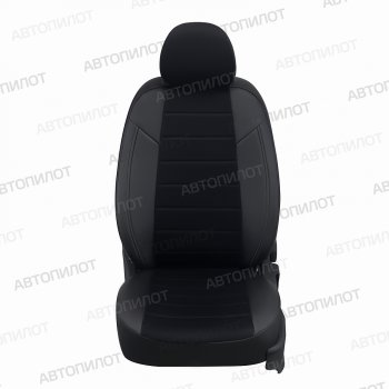8 249 р. Чехлы сидений (GhiaTitanium, экокожа/алькантара) Автопилот Ford Focus 2 хэтчбэк 3 дв. дорестайлинг (2004-2007) (черный)  с доставкой в г. Кемерово. Увеличить фотографию 3