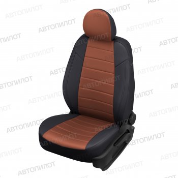  Чехлы сидений (Titanium, экокожа/алькантара) Автопилот Ford Kuga  1 (2008-2013) (черный/коричневый)