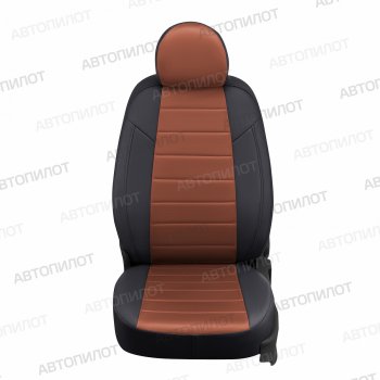 13 649 р.  Чехлы сидений (Titanium, экокожа/алькантара) Автопилот  Ford Kuga  1 (2008-2013) (черный/коричневый)  с доставкой в г. Кемерово. Увеличить фотографию 4