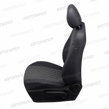 8 499 р. Geely Coolray с 20г.Черный + Темно-серыйАлькантара ромб   Копируемое: Чехлы сидений (экокожа/алькантара) Автопилот Ромб  Geely Coolray  SX11 (2018-2023) дорестайлинг (черный/темно-серый)  с доставкой в г. Кемерово. Увеличить фотографию 2