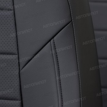 8 249 р. Чехлы сидений (экокожа) Автопилот Haval H6 (2013-2020) (черный)  с доставкой в г. Кемерово. Увеличить фотографию 4