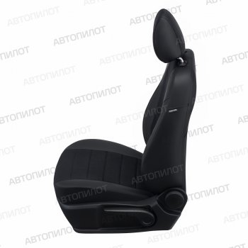 8 249 р. Чехлы сидений (экокожа/алькантара) Автопилот Haval H6 дорестайлинг (2016-2019) (черный)  с доставкой в г. Кемерово. Увеличить фотографию 2