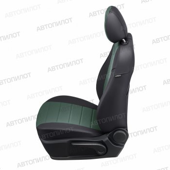 13 849 р. Honda Civic VIII Hb с 06-12г.Черный + ЗеленыйЭкокожа   Копируемое: Чехлы сидений (экокожа) Автопилот  Honda Civic  FK,FN (2005-2011) хэтчбэк 5 дв. дорестайлинг, хэтчбэк 5 дв. рестайлинг (черный/зеленый)  с доставкой в г. Кемерово. Увеличить фотографию 3