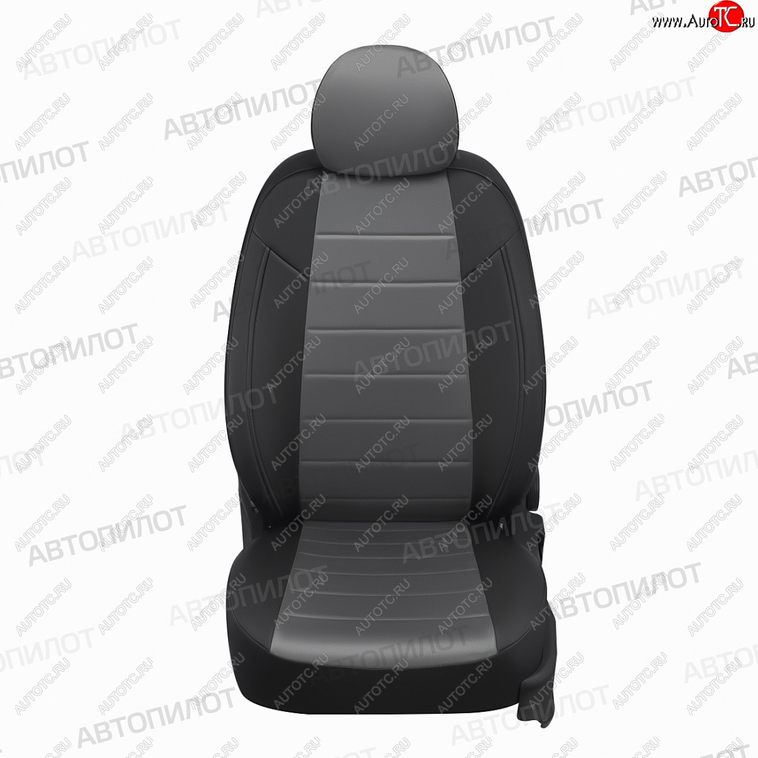 12 799 р. Чехлы сидений (экокожа/алькантара) Автопилот  Honda Civic  FB (2011-2016) седан (черный/серый)  с доставкой в г. Кемерово