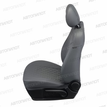8 499 р.  Чехлы сидений (экокожа) Автопилот Ромб  Honda CR-V  RE1,RE2,RE3,RE4,RE5,RE7 (2007-2012) дорестайлинг, рестайлинг (серый)  с доставкой в г. Кемерово. Увеличить фотографию 3