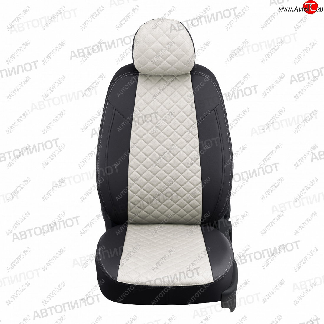 20 999 р. Чехлы сидений (экокожа, 8 мест) Автопилот Ромб  Hyundai Starex/Grand Starex/H1  TQ (2007-2022) дорестайлинг, рестайлинг, 2-ой рестайлинг (черный/белый)  с доставкой в г. Кемерово