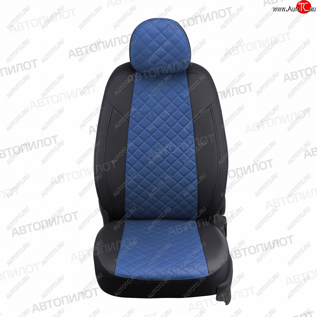 20 999 р. Чехлы сидений (экокожа, 8-11 мест) Автопилот Ромб  Hyundai Starex/Grand Starex/H1  TQ (2007-2022) дорестайлинг, рестайлинг, 2-ой рестайлинг (черный/синий)  с доставкой в г. Кемерово