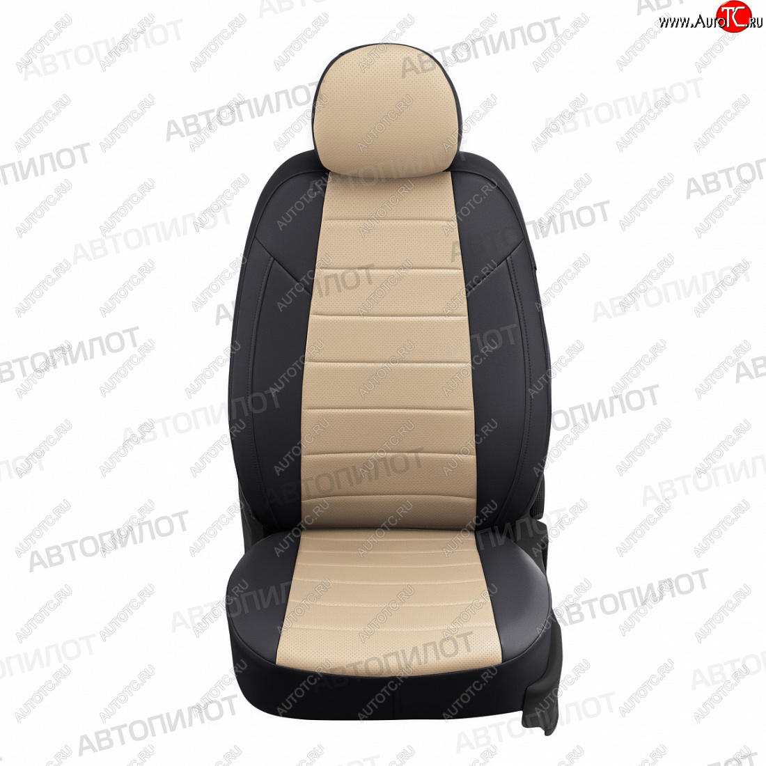 12 799 р. Чехлы сидений (экокожа) Автопилот  Hyundai i20  PB (2008-2015) хэтчбэк дорестайлинг, хэтчбэк рестайлинг (черный/бежевый)  с доставкой в г. Кемерово