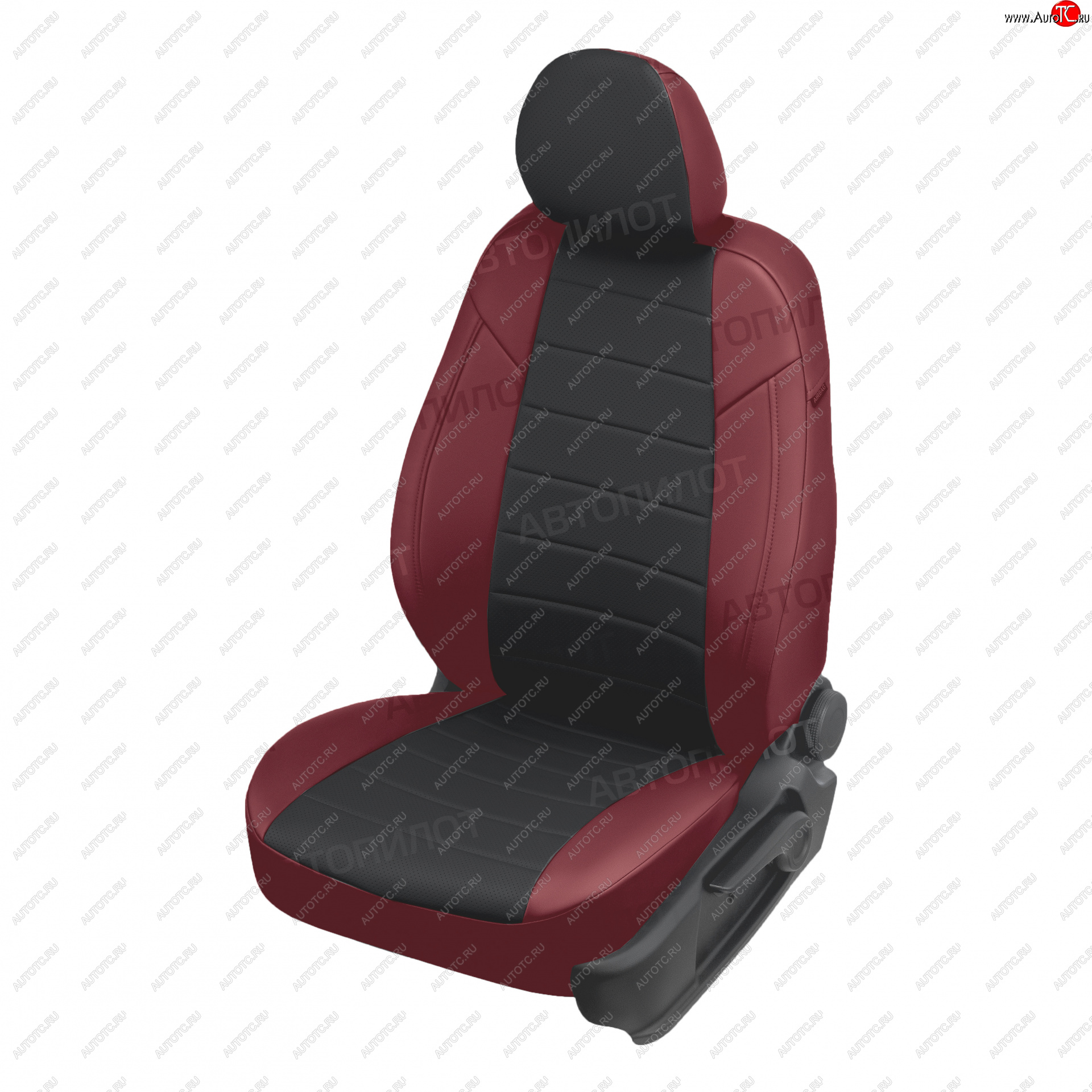 9 349 р. Чехлы сидений (экокожа) Автопилот  Hyundai I30  FD (2007-2012) хэтчбек дорестайлинг, хэтчбэк 5 дв. рестайлинг (бордовый/черный)  с доставкой в г. Кемерово