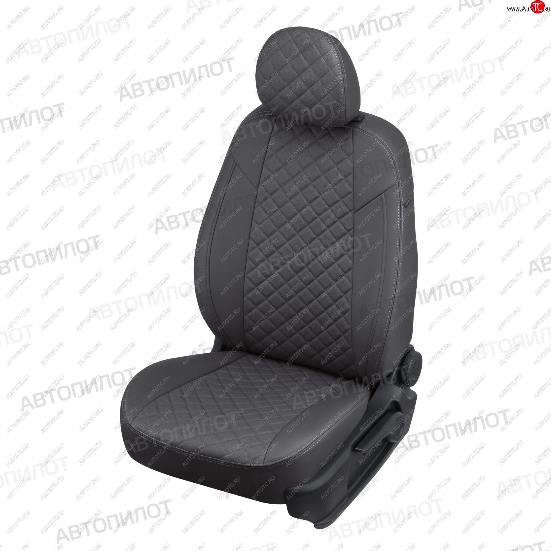 14 249 р. Hyundai Santa Fe I (Classic) с 00-12г.Темно-серый + Темно-серыйРомб   Копируемое: Чехлы сидений (экокожа) Автопилот Ромб  Hyundai Santa Fe  SM (2000-2012) (темно-серый)  с доставкой в г. Кемерово