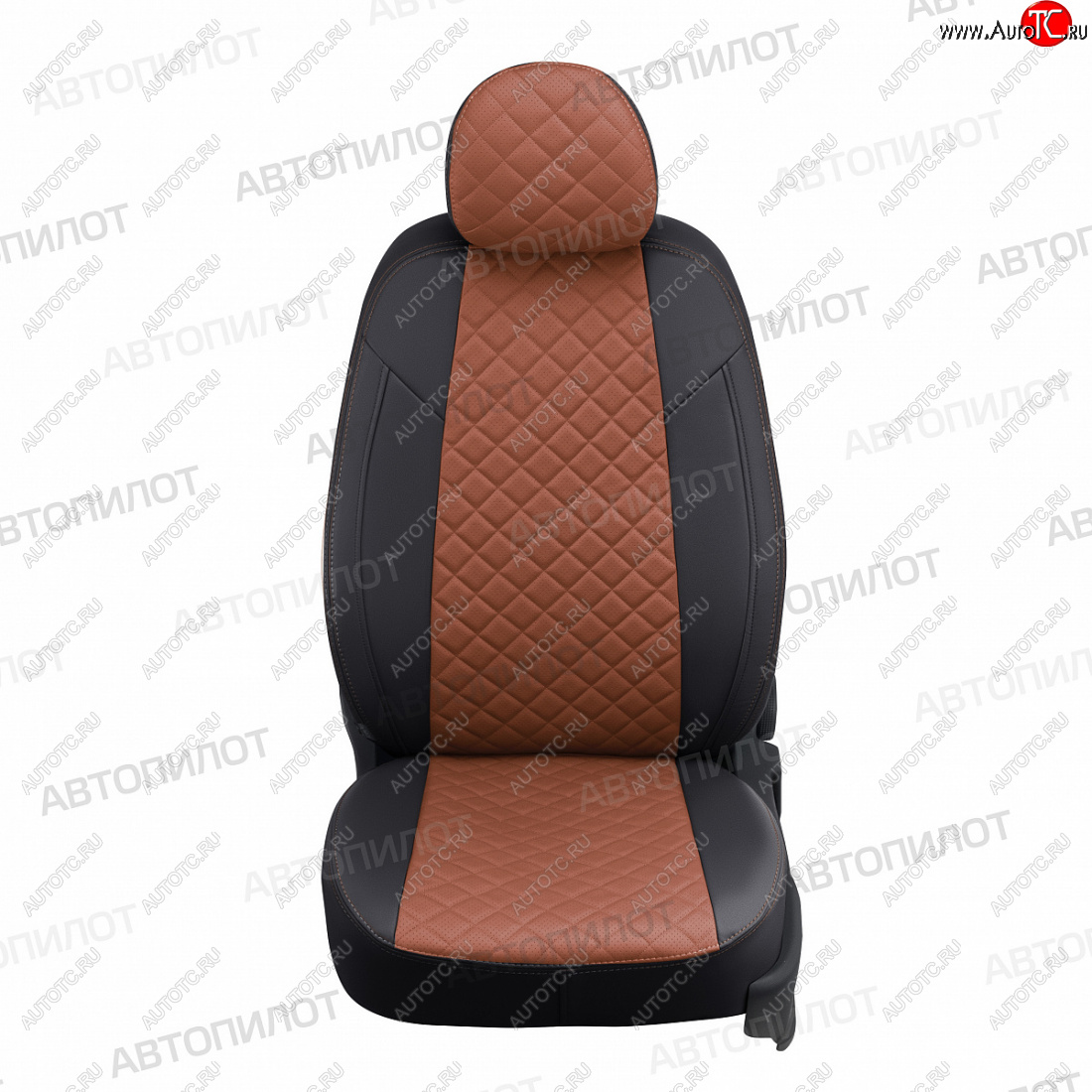 12 899 р. Чехлы сидений (экокожа, 8 мест) Автопилот Ромб  Hyundai Staria  US4 (2021-2022) (черный/коричневый)  с доставкой в г. Кемерово