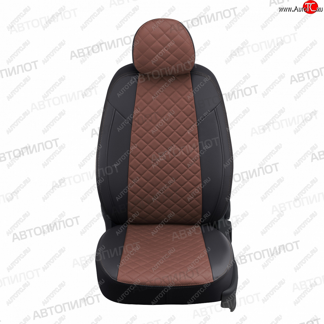 12 899 р. Чехлы сидений (экокожа, 8 мест) Автопилот Ромб  Hyundai Staria  US4 (2021-2022) (черный/темно-коричневый)  с доставкой в г. Кемерово