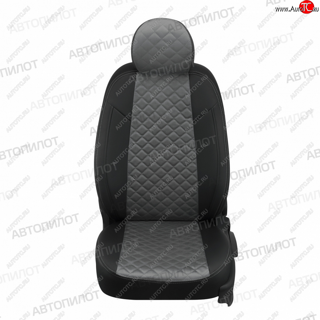 11 199 р. Чехлы сидений (экокожа/алькантара, 8 мест) Автопилот Ромб  Hyundai Staria  US4 (2021-2022) (черный/серый)  с доставкой в г. Кемерово