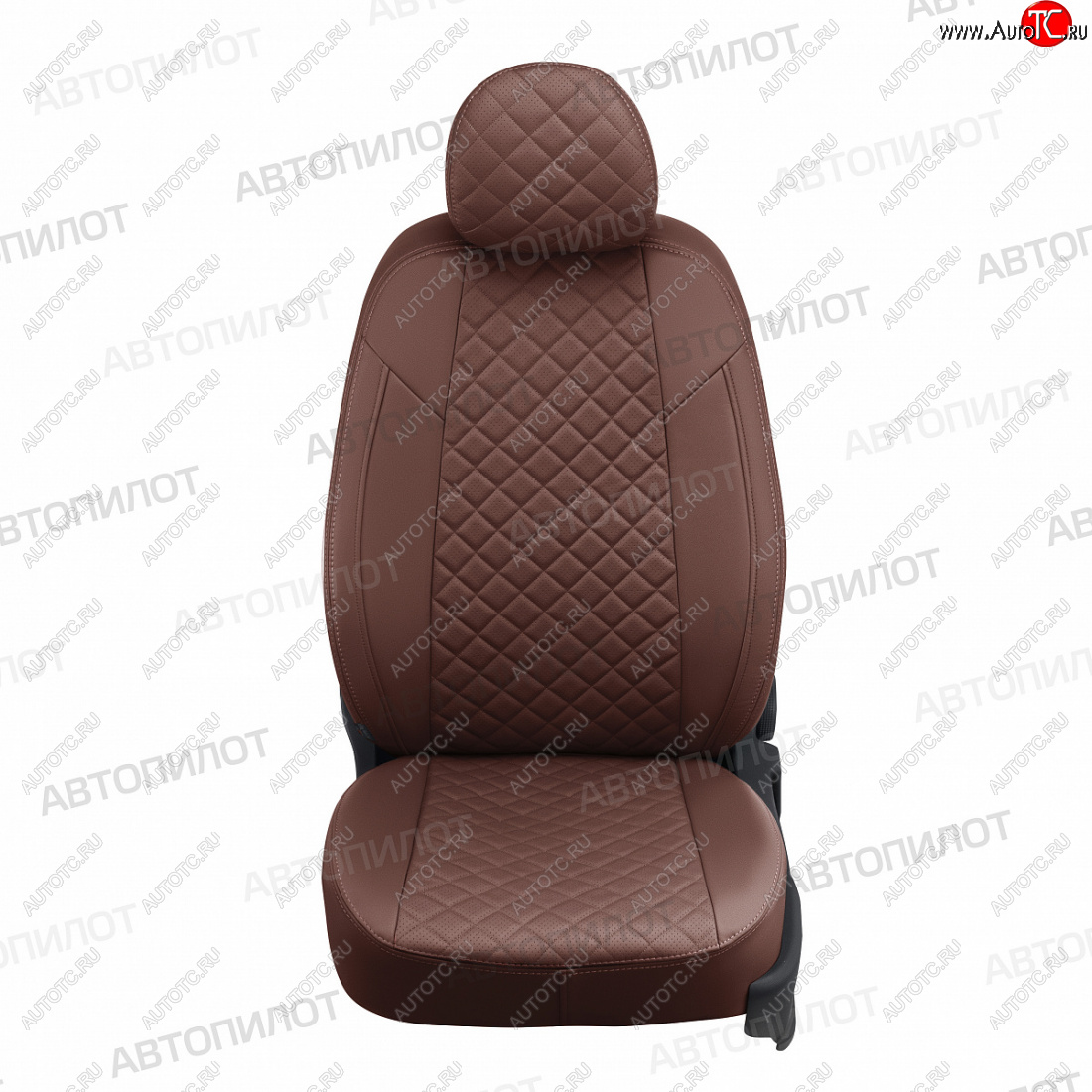 20 999 р. Чехлы сидений (экокожа, 8 мест) Автопилот Ромб  KIA Carnival  KA4 (2020-2025) минивэн дорестайлинг, минивэн рестайлинг (темно-коричневый)  с доставкой в г. Кемерово