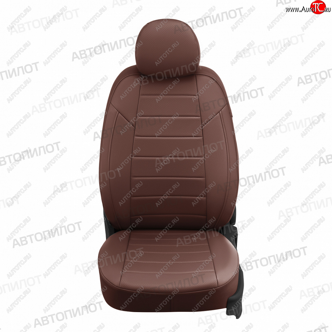 12 799 р. Чехлы сидений (экокожа, GT Line) Автопилот  KIA Cerato  4 BD (2018-2025) дорестайлинг седан, рестайлинг седан (темно-коричневый)  с доставкой в г. Кемерово