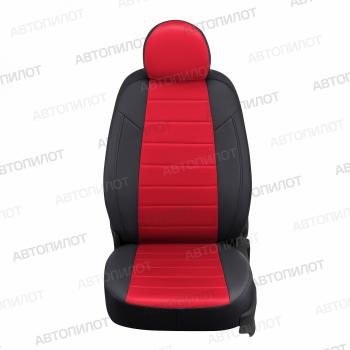 8 249 р. Чехлы на сиденья Алькантара (к. Active Supreme 3 отд. части + вырез под задний подлок. экокожа) Автопилот Mazda CX-5 KF (2016-2025) (черный/красный)  с доставкой в г. Кемерово. Увеличить фотографию 4