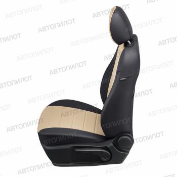 8 249 р. Чехлы на сиденья Экокожа (к. Drive экокожа) Автопилот Mazda CX-5 KF (2016-2025) (черный/бежевый)  с доставкой в г. Кемерово. Увеличить фотографию 3