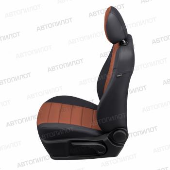 13 649 р. Чехлы на сиденья Алькантара (к. Drive экокожа) Автопилот Mazda CX-5 KF (2016-2025) (черный/коричневый)  с доставкой в г. Кемерово. Увеличить фотографию 3