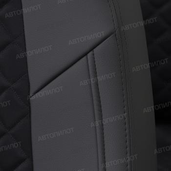 8 499 р. Чехлы на сиденья Алькантара ромб (раздельн. 40/60 экокожа) Автопилот CITROEN C4 aircross (2012-2017) (черный)  с доставкой в г. Кемерово. Увеличить фотографию 6