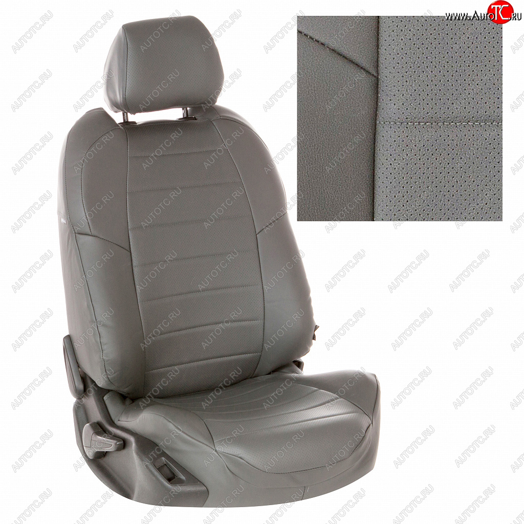 13 649 р.  Чехлы сидений (экокожа) Автопилот  Fiat Fullback (2016-2018), Mitsubishi L200  5 KK,KL (2015-2019) (серый)  с доставкой в г. Кемерово