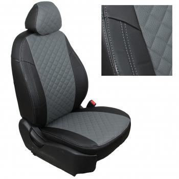 14 249 р.  Чехлы на сиденья Ромб (раздел. 40/60 экокожа) Автопилот  Nissan Micra  K12 (2002-2010) 5 дв. дорестайлинг, 5 дв. 2-ой рестайлинг (черный/серый)  с доставкой в г. Кемерово. Увеличить фотографию 2