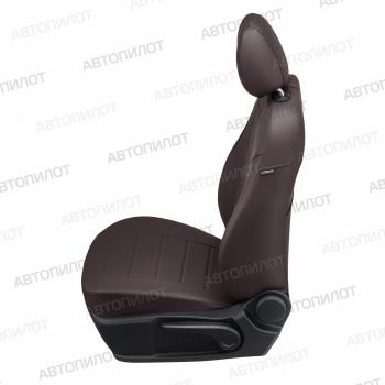 13 649 р.  Чехлы на сиденья Экокожа (раздел. 40/60 экокожа) Автопилот  Nissan X-trail  1 T30 (2000-2007) дорестайлинг, рестайлинг (черный/шоколад)  с доставкой в г. Кемерово. Увеличить фотографию 3