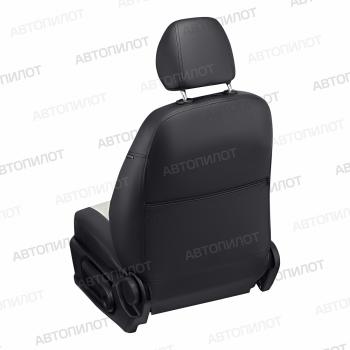 8 249 р.  Чехлы на сиденья Экокожа (раздел. 40/60 экокожа) Автопилот  Nissan X-trail  3 T32 (2013-2022) дорестайлинг, рестайлинг (черный/белый)  с доставкой в г. Кемерово. Увеличить фотографию 6