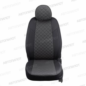 8 499 р.  Чехлы на сиденья Ромб (раздел. 40/60 экокожа) Автопилот  Nissan X-trail  3 T32 (2013-2022) дорестайлинг, рестайлинг (черный/темно-серый)  с доставкой в г. Кемерово. Увеличить фотографию 3