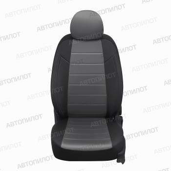 13 649 р.  Чехлы на сиденья Алькантара (раздельн. 40/60 экокожа) Автопилот  Renault Kaptur (2016-2025) дорестайлинг, рестайлинг (черный/серый)  с доставкой в г. Кемерово. Увеличить фотографию 4