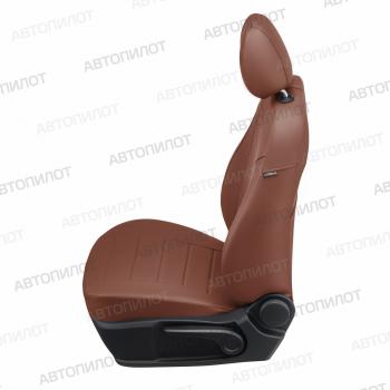 13 649 р.  Чехлы на сиденья Экокожа (к. Ambiente без подлокот. 40/60 экокожа) Автопилот  Skoda Octavia  A7 (2012-2020) дорестайлинг лифтбэк, дорестайлинг универсал, рестайлинг лифтбэк, рестайлинг универсал (коричневый)  с доставкой в г. Кемерово. Увеличить фотографию 5