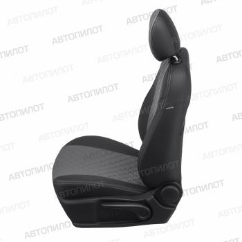 8 499 р.  Чехлы на сиденья Ромб (к.Ambiente без подлокот. 40/60 экокожа) Автопилот  Skoda Octavia  A7 (2012-2020) дорестайлинг универсал, рестайлинг универсал (черный/серый)  с доставкой в г. Кемерово. Увеличить фотографию 5