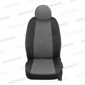 8 499 р.  Чехлы на сиденья Ромб (к.Ambiente без подлокот. 40/60 экокожа) Автопилот  Skoda Octavia  A7 (2012-2020) дорестайлинг универсал, рестайлинг универсал (черный/серый)  с доставкой в г. Кемерово. Увеличить фотографию 3