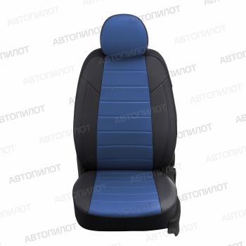 13 649 р.  Чехлы на сиденья Экокожа (задн.сид раздел. 40/60 экокожа) Автопилот  Fiat Sedici (2005-2014), Suzuki SX4 ( YA21S,YB21S,  GYA,GYB) (2006-2016) (черный/синий)  с доставкой в г. Кемерово. Увеличить фотографию 3