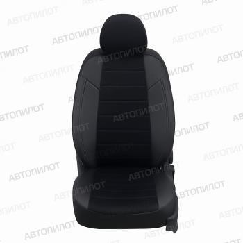 8 249 р. Чехлы на сиденья Алькантара (задн.сид раздел. 40/60 экокожа) Автопилот Suzuki SX4 GYA,GYB  рестайлинг, хэтчбэк (2010-2016) (черный)  с доставкой в г. Кемерово. Увеличить фотографию 3