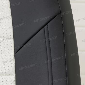 7 899 р. Чехлы на сиденья Экокожа (к. Comfort Luxe экокожа) Автопилот  Уаз Патриот ( 23632,  3163 5 дв.) (2016-2025) 2-ой рестайлинг пикап, 2-ой рестайлинг (черный/белый)  с доставкой в г. Кемерово. Увеличить фотографию 6