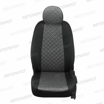 8 499 р.  Чехлы на сиденья Алькантара ромб (к. Comfort Luxe экокожа) Автопилот  Уаз Патриот  23632 (2016-2025) 2-ой рестайлинг пикап (черный/серый)  с доставкой в г. Кемерово. Увеличить фотографию 4