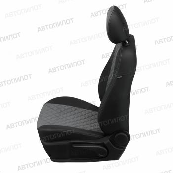 8 499 р.  Чехлы на сиденья Алькантара ромб (к. Comfort Luxe экокожа) Автопилот  Уаз Патриот  23632 (2016-2025) 2-ой рестайлинг пикап (черный/серый)  с доставкой в г. Кемерово. Увеличить фотографию 3